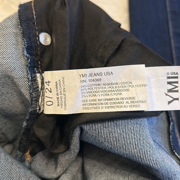 YMI - NWT High Rise Ankle Green Jean / 0 - Picture 13 of 15